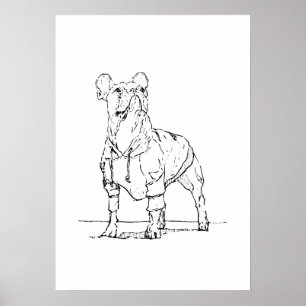 Lustiges Französische-Bulldogge-Plakat – Tintenzei Poster