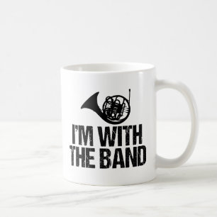 Lustiges französisches Horn bin ich mit dem Band Kaffeetasse