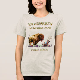 Lustiges Frau-T-Shirt beim Einfangen eines wilden  Tri-Blend Shirt