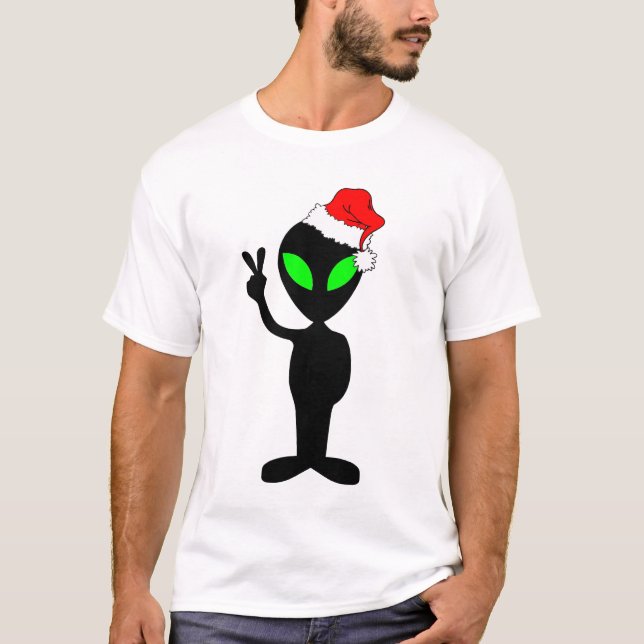 Lustiges Friedensalien Sankt T-Shirt (Vorderseite)