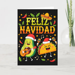Lustiges Frohe Weihnachten Avocado Tacos Mexikanis Karte