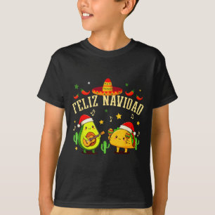 Lustiges Frohe Weihnachten Avocado Tacos Mexikanis T-Shirt