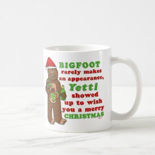 Lustiges frohe Weihnachten Bigfoots Sasquatch Tasse
