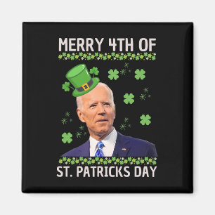 Lustiges Frohes 4. St Patricks Day verwirrter Joe Magnet