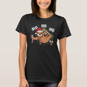 Lustiges Frohes Faultier-Weihnachten süßes Xmas Fa T-Shirt