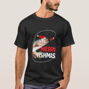 Lustiges Frohes Fischmas Forellenangeln Fischer T-Shirt