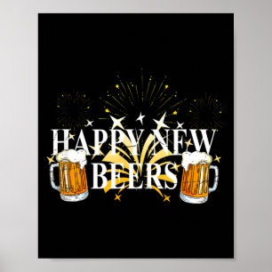 Lustiges Frohes Neues Bier Trinken 2021 Nye Party  Poster