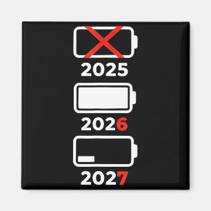 Lustiges Frohes Neues Jahr 2026 2027 67 Meme Sechs Magnet