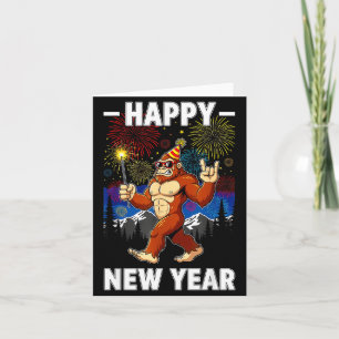 Lustiges Frohes Neues Jahr 2026 Bigfoot-Fans Neuja Karte