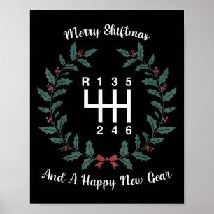 Lustiges Frohes Shiftmas Und Ein Glückliches Neues Poster