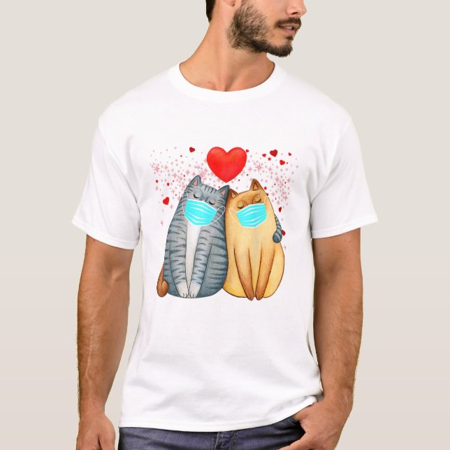 Lustiges Frohes Valentinstag T-Shirt (Vorderseite)
