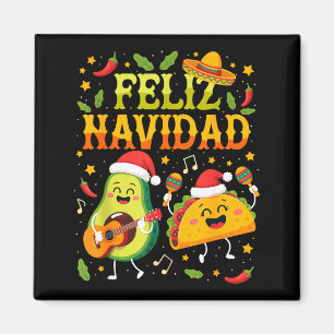 Lustiges Frohes Weihnachten Avocado Tacos Mexikani Magnet