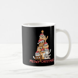 Lustiges Fröhliches Katzenweihnachten Meowy Weihna Kaffeetasse
