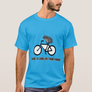 Lustiges Frosch auf Fahrrad T-Shirt Cool Cycling