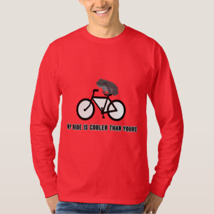 Lustiges Frosch auf Fahrrad T-Shirt Cool Cycling