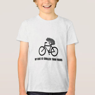 Lustiges Frosch auf Fahrrad T-Shirt Cool Cycling Tri-Blend Shirt