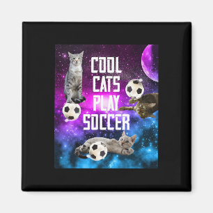 Lustiges Fußball-Design-Spruch Katzen Magnet