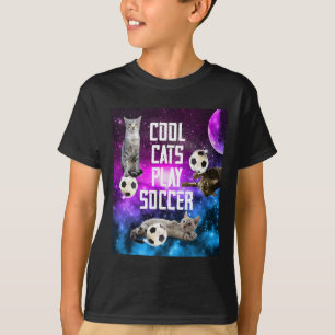 Lustiges Fußball-Design-Spruch Katzen T-Shirt