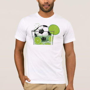 Lustiges Fußball-Lime-Getränk-Grafik T-Shirt für M