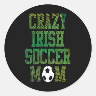 Lustiges Fußball-Mama-T-Shirt für Frauen Novelty-S Runder Aufkleber