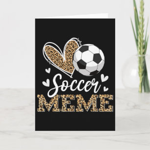 Lustiges Fußball-Meme Leopard-Meme Fußballspieler Karte