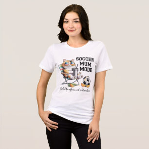 Lustiges Fußball-Mutter-Modus-Katzen-Shirt - Anget Tri-Blend Shirt