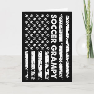 Lustiges Fußball-Opa Amerikanische Flagge Vintage- Karte