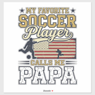 Lustiges Fußball-Papa Vintage-Shirt-Design_1 Aufkleber