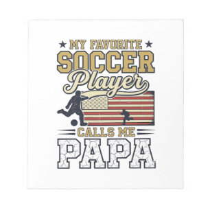 Lustiges Fußball-Papa-Vintage-Shirt-Design_1 Notizblock
