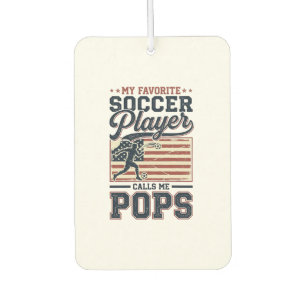 Lustiges Fußball-Pops Vintage-Stickerei-Shirt-Desi Autolufterfrischer