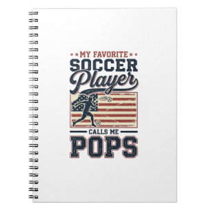 Lustiges Fußball-Pops Vintage-Stickerei-Shirt-Desi Notizblock