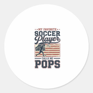 Lustiges Fußball-Pops Vintage-Stickerei-Shirt-Desi Runder Aufkleber