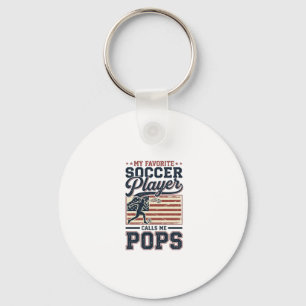 Lustiges Fußball-Pops Vintage-Stickerei-Shirt-Desi Schlüsselanhänger