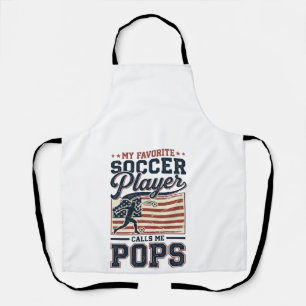 Lustiges Fußball-Pops Vintage-Stickerei-Shirt-Desi Schürze