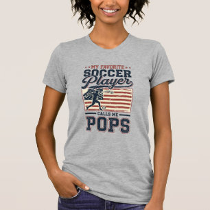 Lustiges Fußball-Pops Vintage-Stickerei-Shirt-Desi T-Shirt