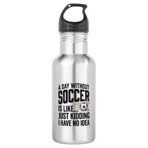 Lustiges Fußball-Tages-Zitat Vintage-Shirt-Design_ Edelstahlflasche