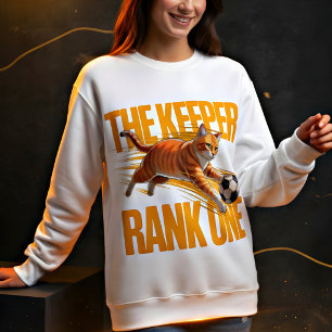 Lustiges Fußball-Torwart-Katzen-Geschenk für Tierl Sweatshirt