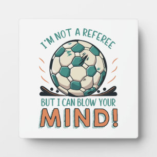 Lustiges Fußballdesign Fotoplatte