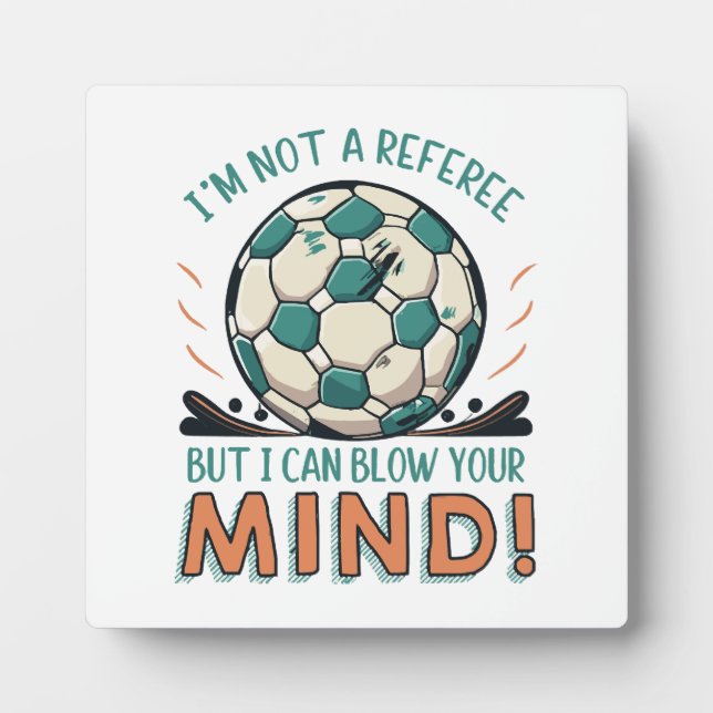 Lustiges Fußballdesign Fotoplatte (Vorderseite)