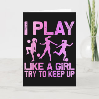 Lustiges Fußballdesign für Mädchen Frauen Fußballf Karte