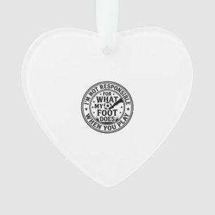 Lustiges Fußballfuß-Warnung Vintage-Shirt-Design_1 Ornament