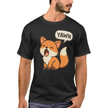 Lustiges Gähnendes Fuchs T-Shirt – Süßer schlafend