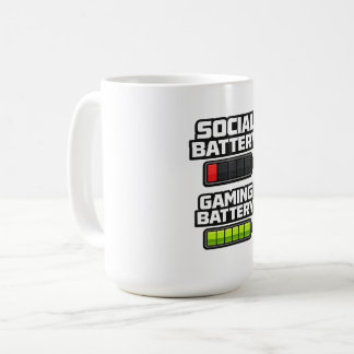 Lustiges Gamer-Akkustand-Gaming-Design Kaffeetasse
