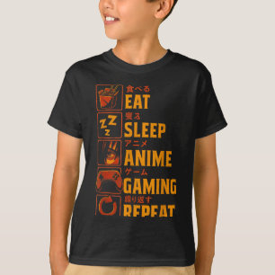 Lustiges Gamer Anime Grafik T-Shirt Männer Jungen