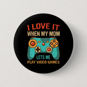 Lustiges Gamer-Geschenk für Jungen Konsole Videosp Button