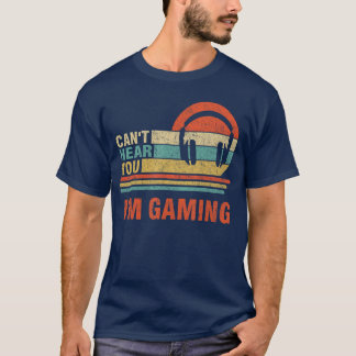 Lustiges Gamer-Geschenk Kopfhörer Kann dich nicht T-Shirt