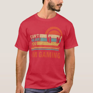 Lustiges Gamer-Geschenk Kopfhörer Kann dich nicht T-Shirt