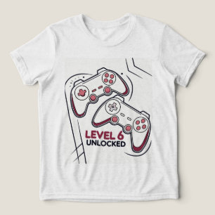 Lustiges Gamer-Geschenk zum 6. Geburtstag, Level 6 Tri-Blend Shirt