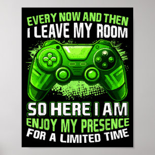 Lustiges Gamer-Shirt für Jungen Männer Teenager-Ge Poster
