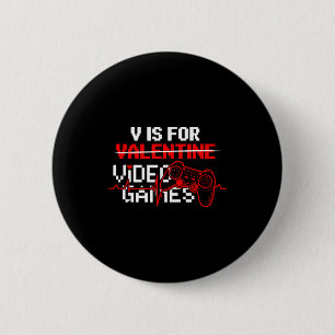 Lustiges Gamer-V ist für Videospiele Jungen Männer Button